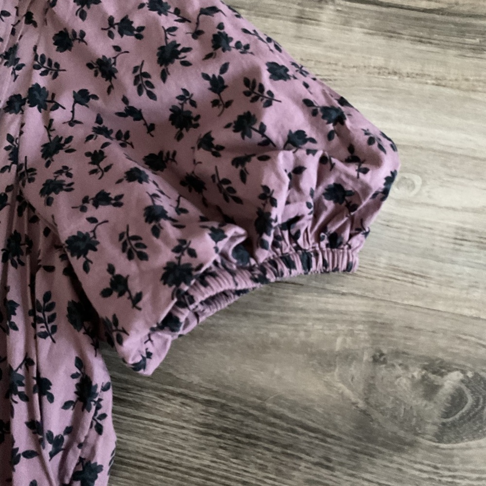 Madewell Tillie Puff-Sleeve Mini Dress in Shadow Blooms size medium - Picture 4 of 7